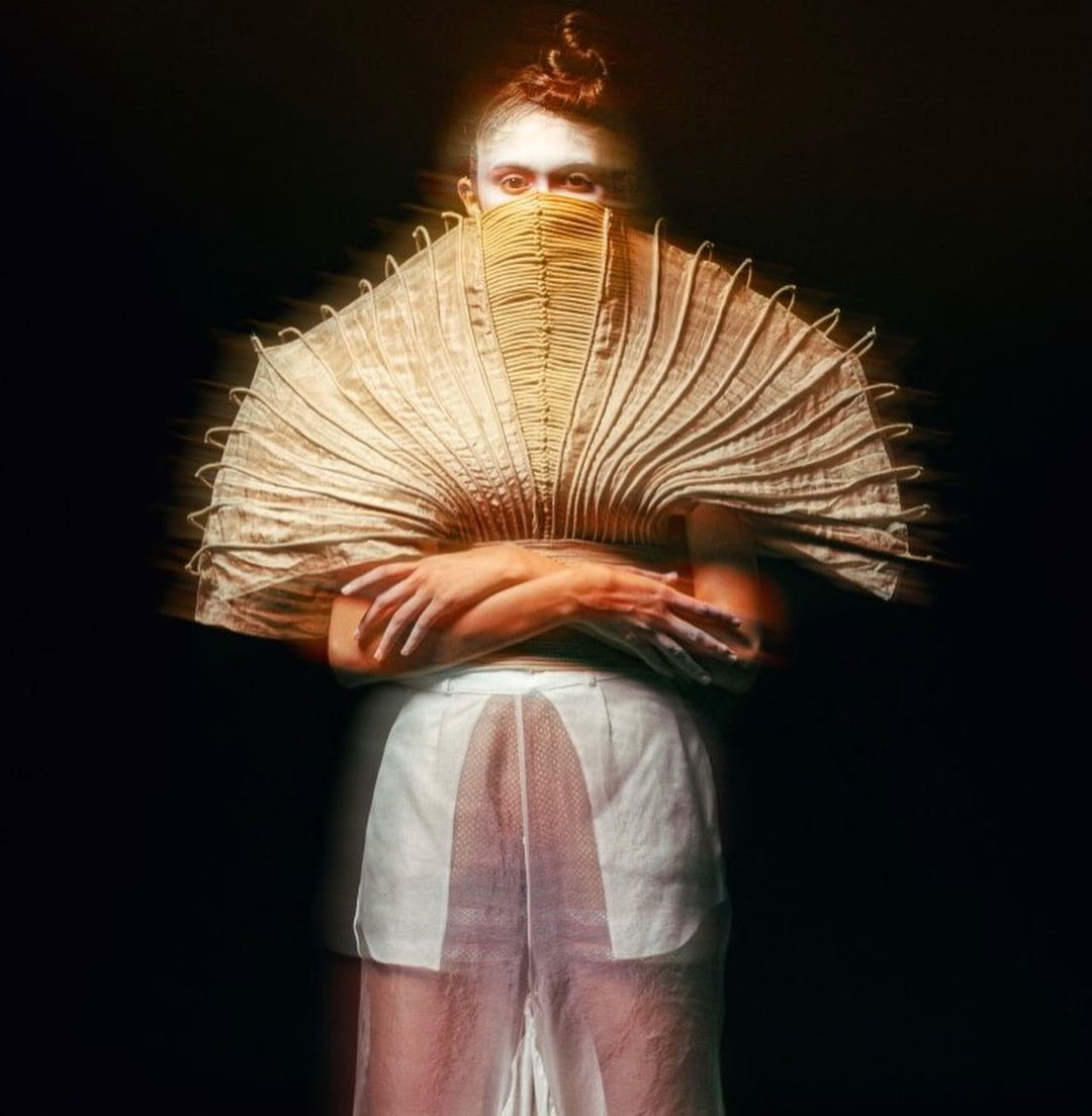 Corded Cape with Tapered Waist