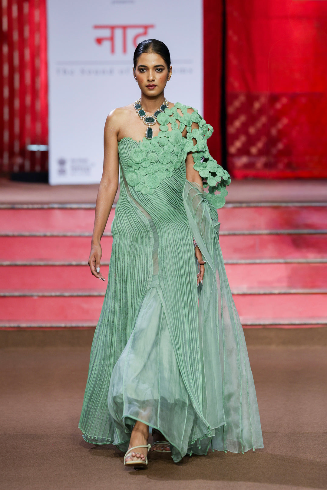 SAGE SPIRAL GOWN