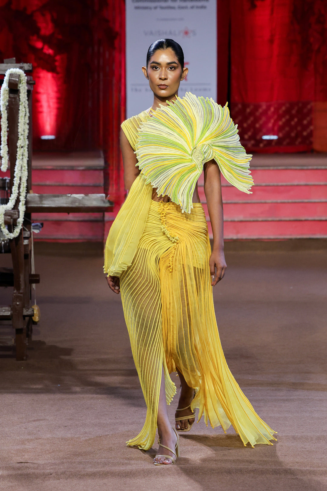 LIME CONCH SHELL TOP & DRAPED SKIRT