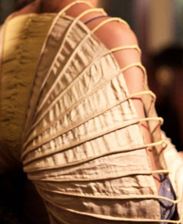 Corded Cape with Tapered Waist