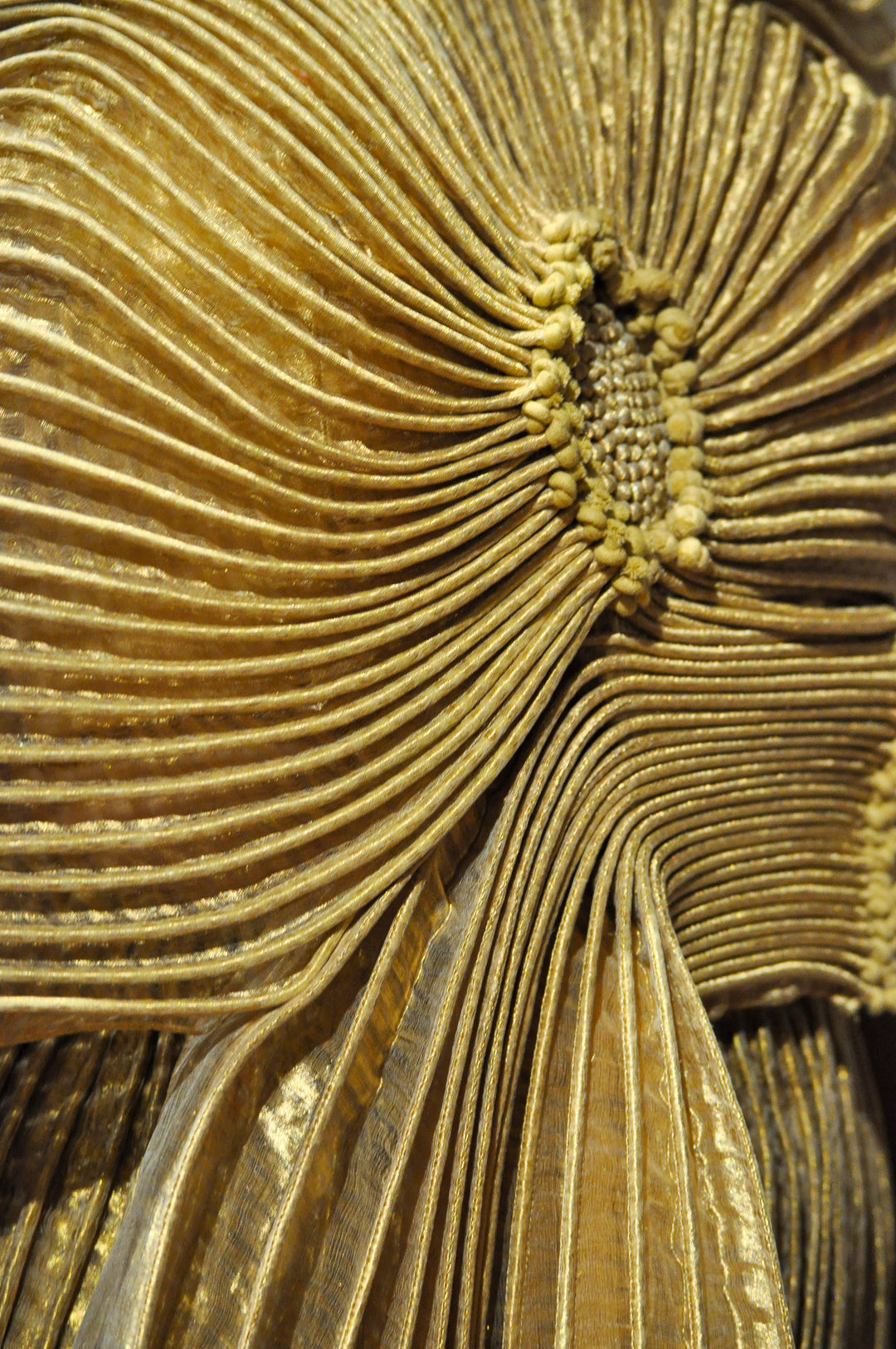 Metallic Silk Floral Corded Top