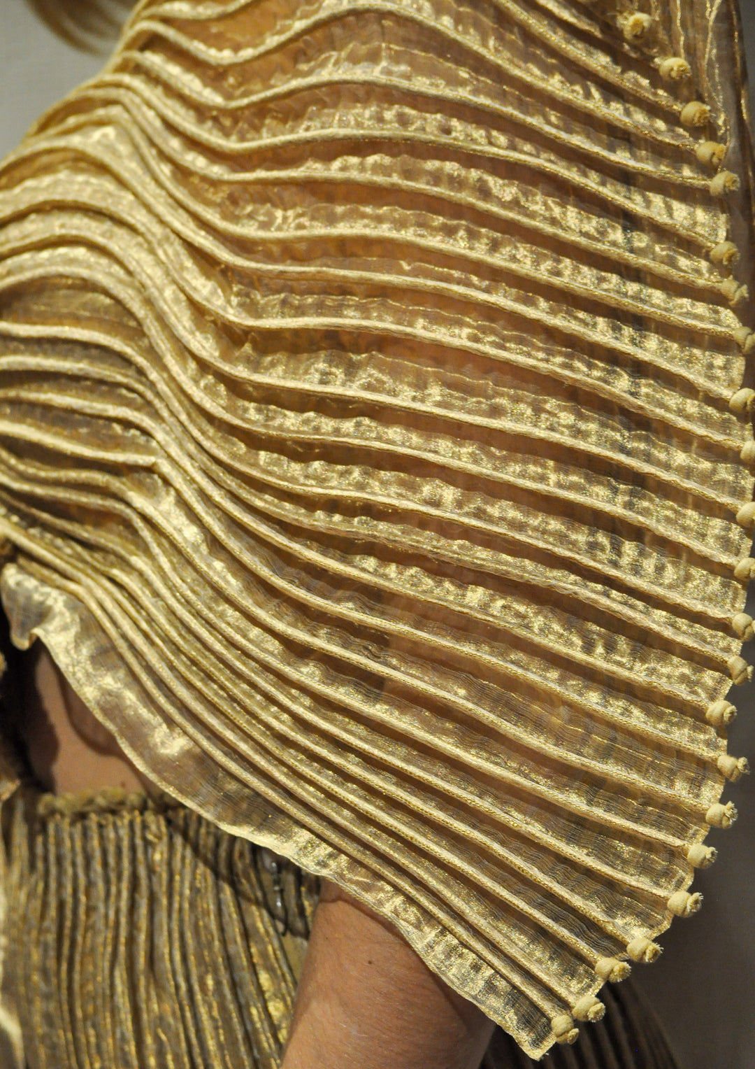 Metallic Silk Floral Corded Top