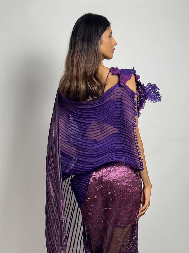 Corded Coral Embroidered Top