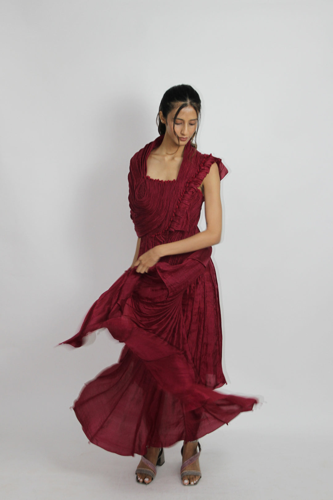 Corded Drape Gown