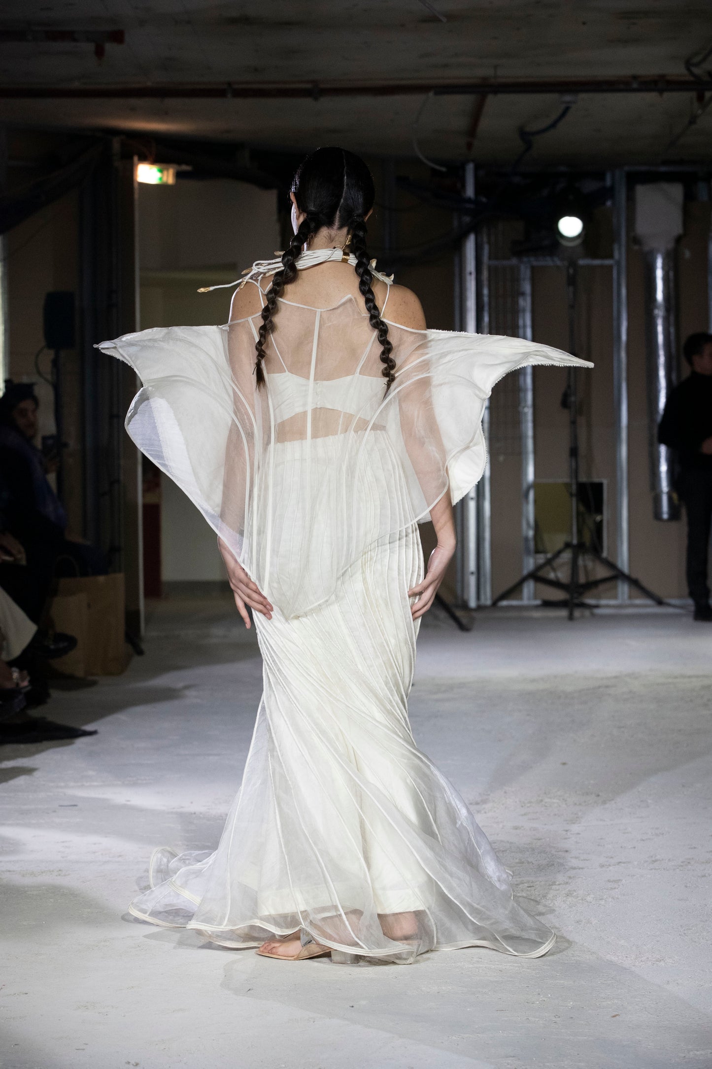 Fully Embroidered Manta Ray Top with Corded Skirt