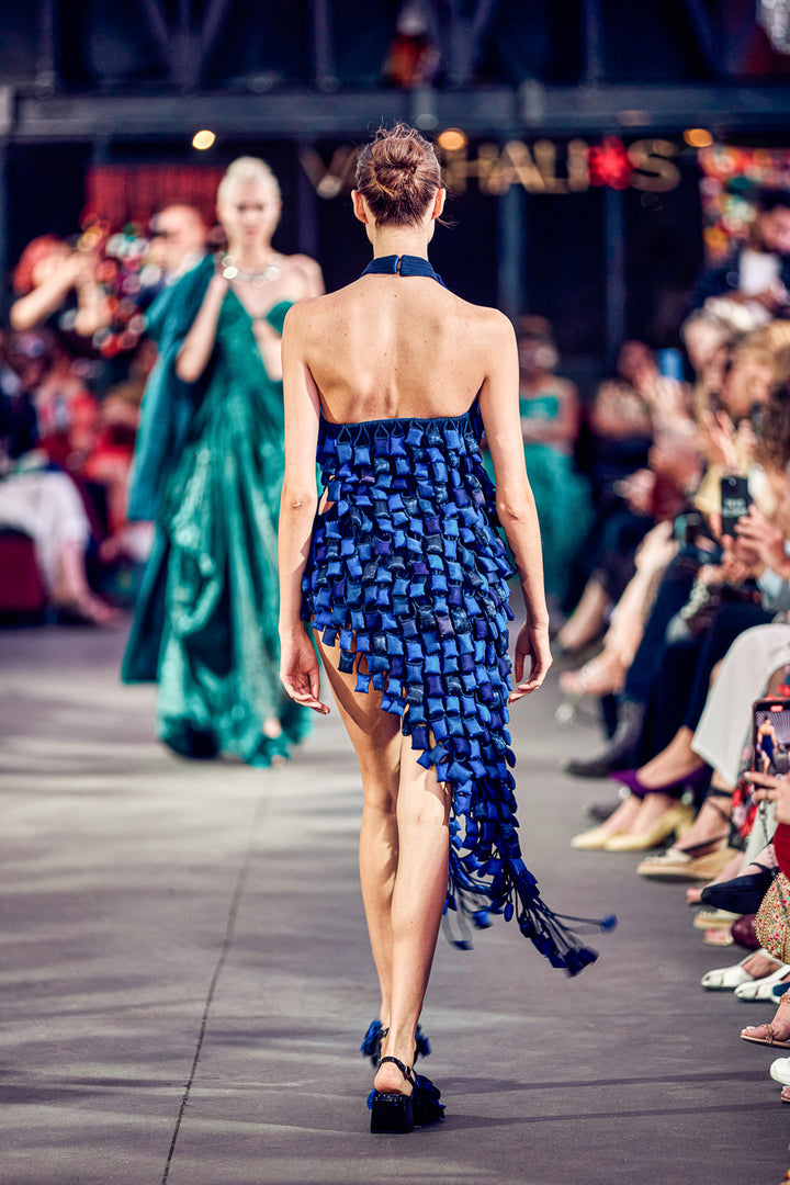 Cobalt Blue Dripping Ta'Wiz Dress