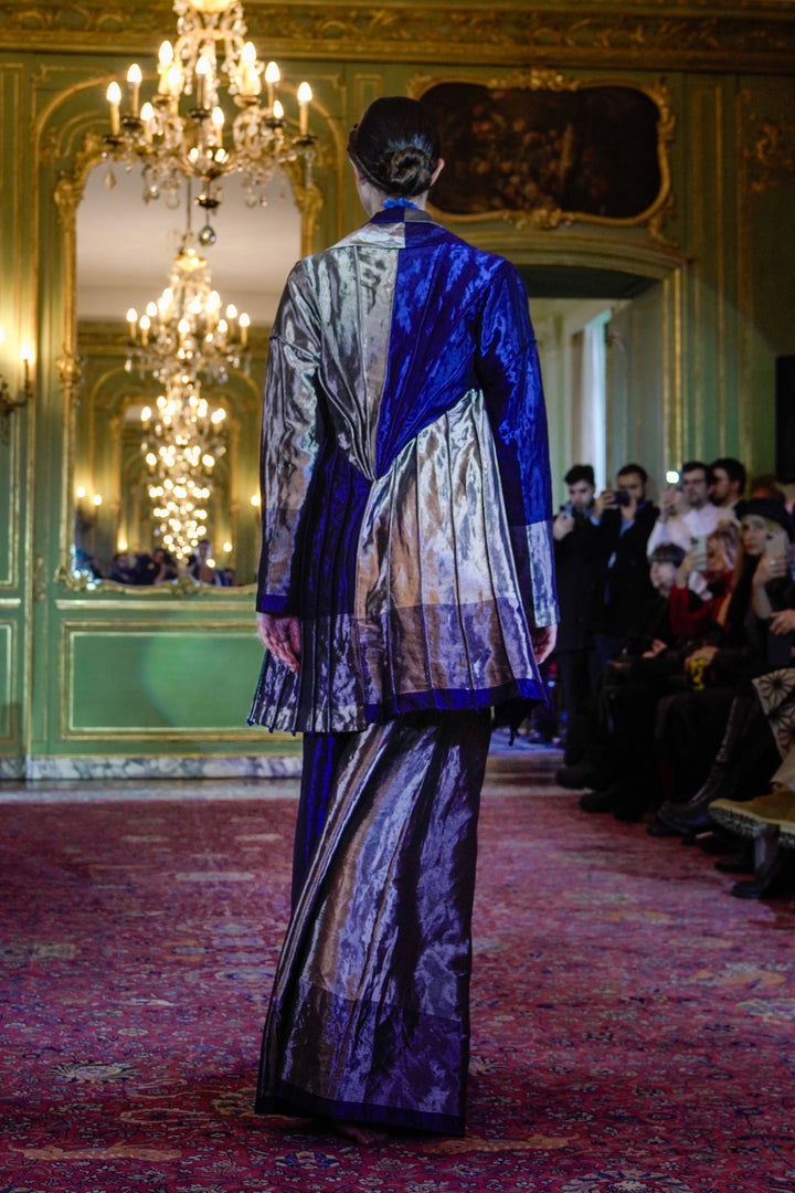 Dual Tone Shimmering Jacket & Trouser Set