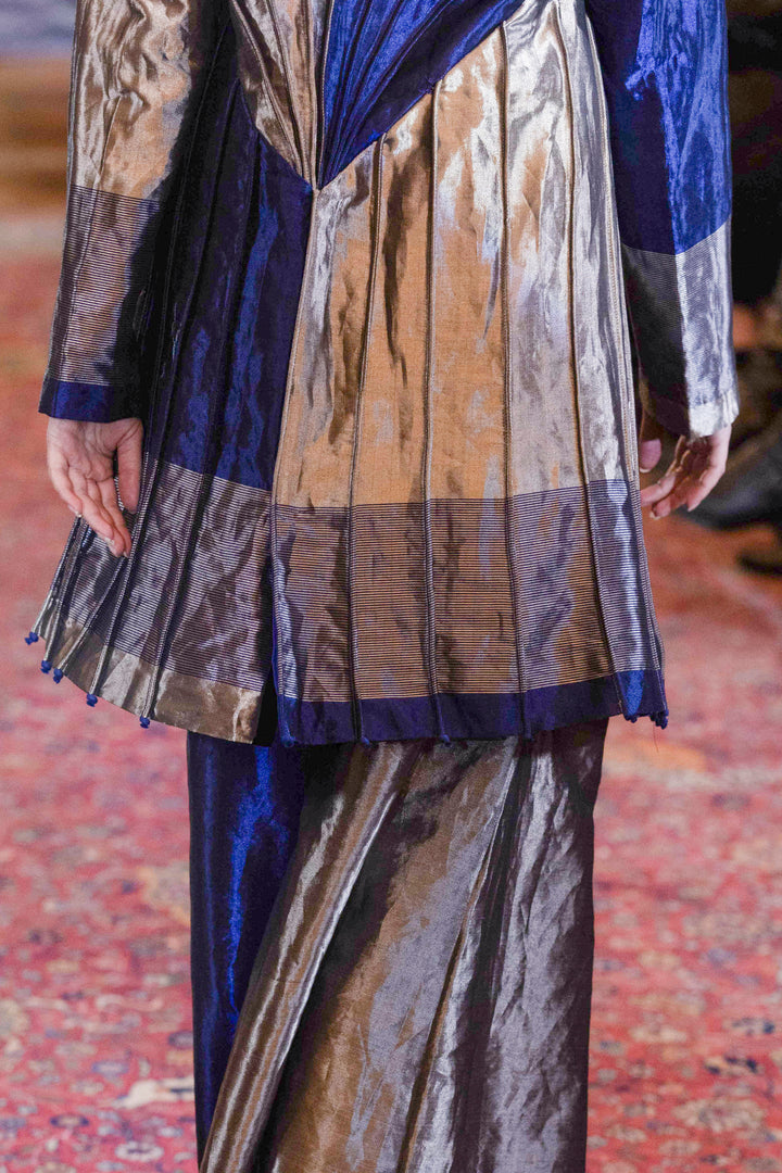Dual Tone Shimmering Jacket & Trouser Set