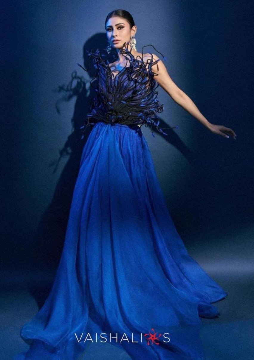 Cobalt Blue Coral Gown VAISHALI S Cobalt Blue Coral Gown VAISHALI S