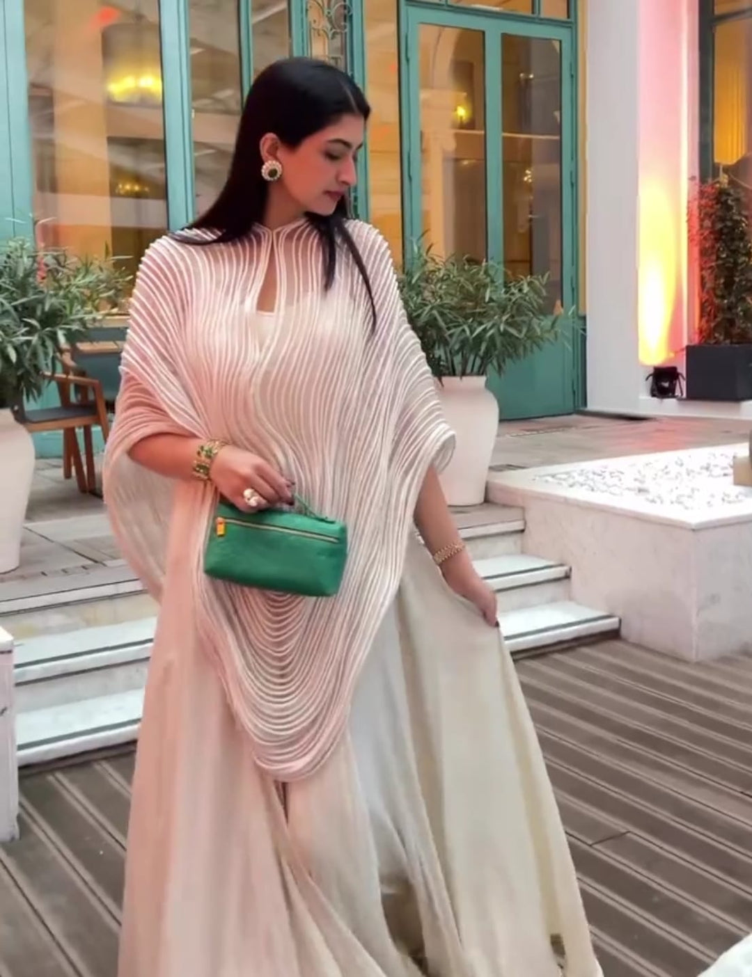 Corded Dupatta Cape