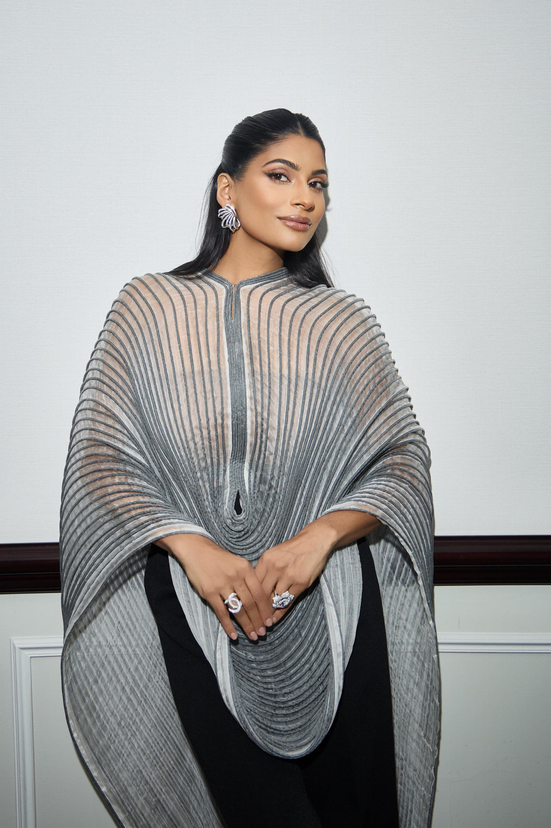 Corded Dupatta Cape