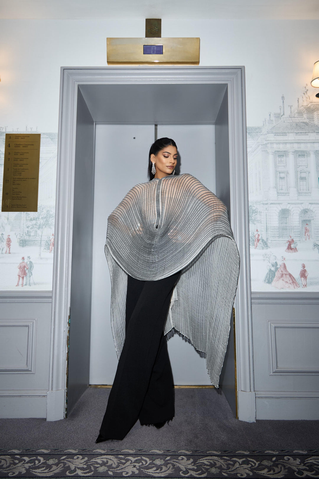 Corded Dupatta Cape