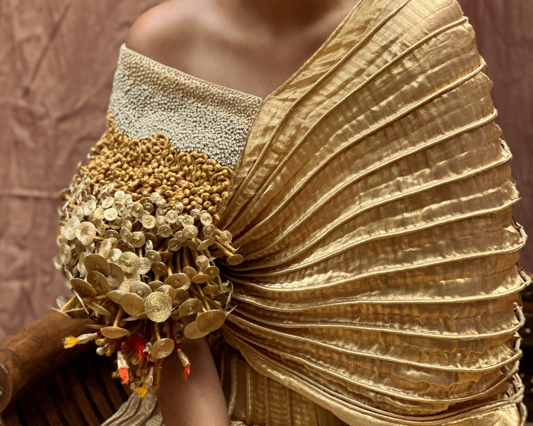 METALLIC MUSHROOM TOP & TROUSER SET