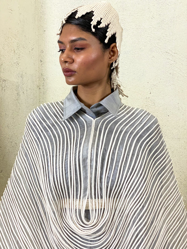 Black Corded Dupatta Cape