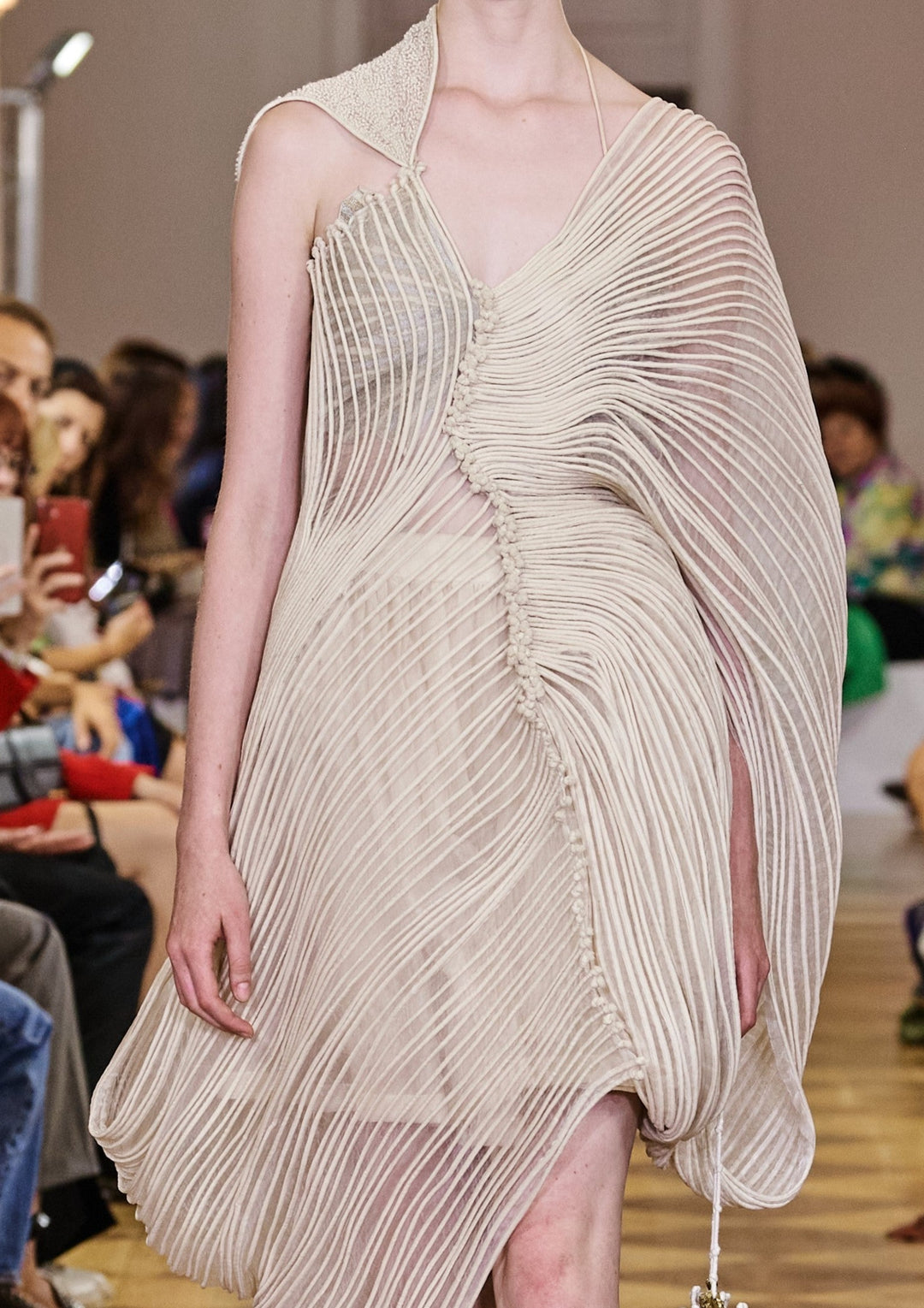 White Straight Corded Dress