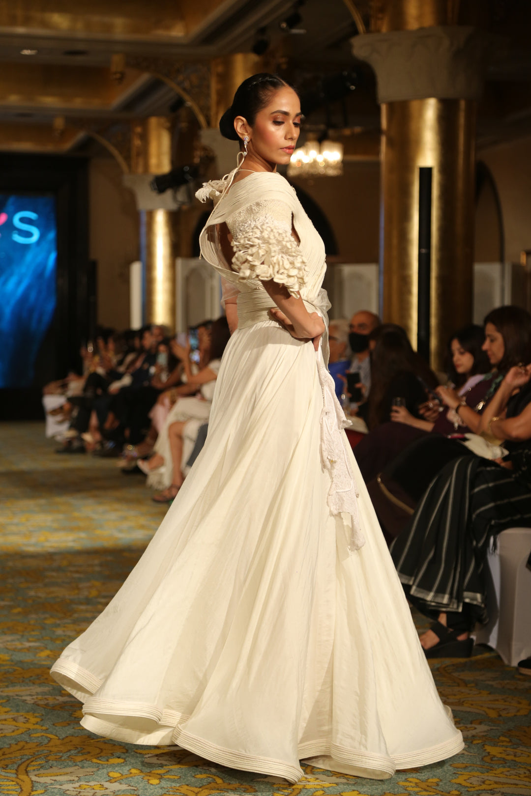 White Coral Cape with Cording