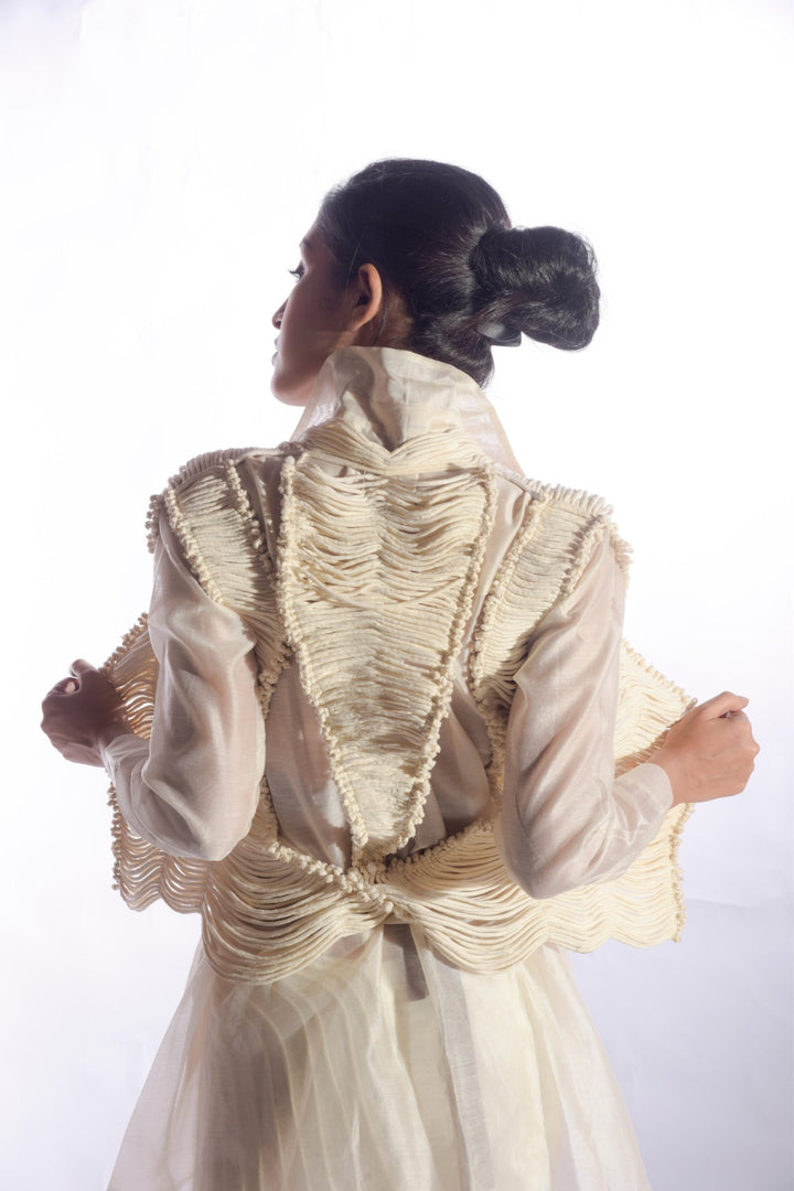 Silk Jacket with Loose Chords