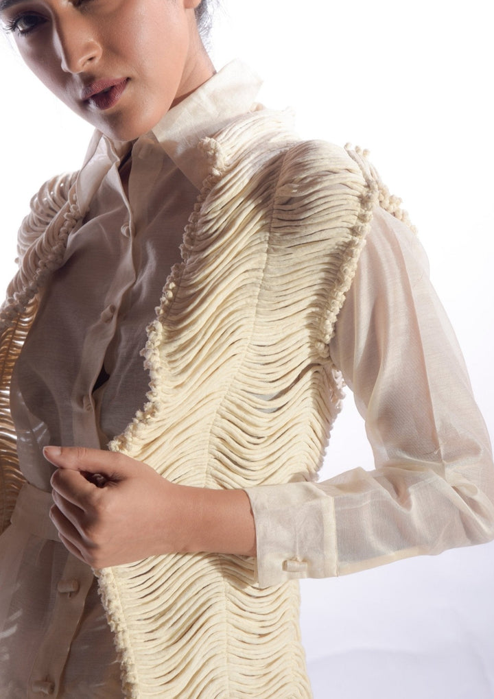 Silk Jacket with Loose Chords