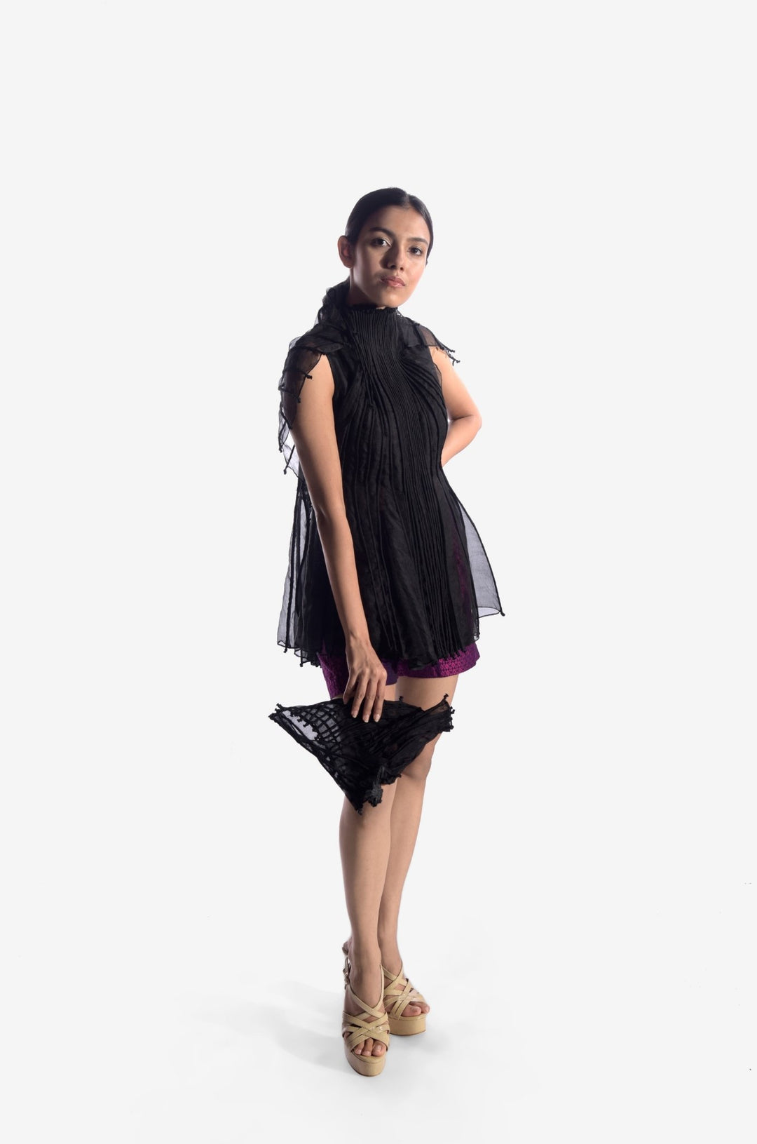 Corded top with beadwork