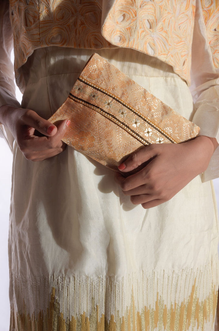 Jamdani jacket with intricate cutwork