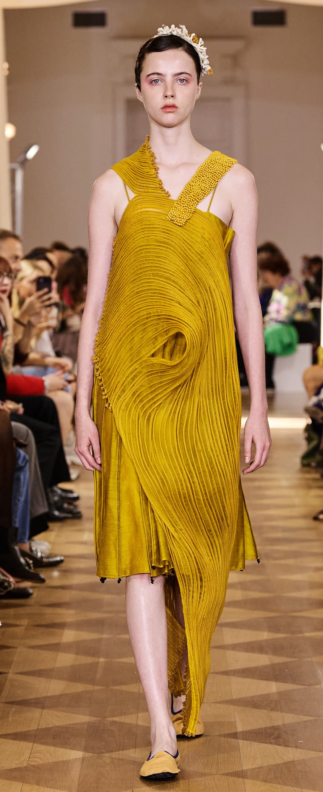 Mustard Yellow Corded Top with skirt