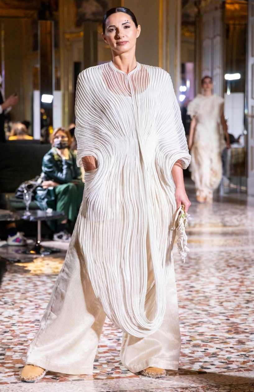 Off White Corded Cape