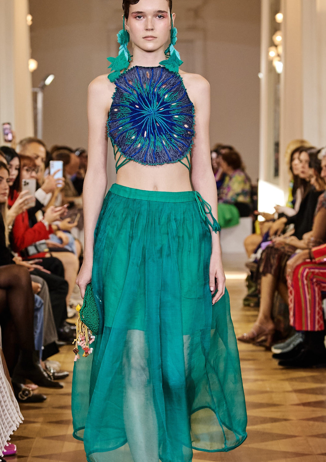 Blue and Turquoise Mushroom Top