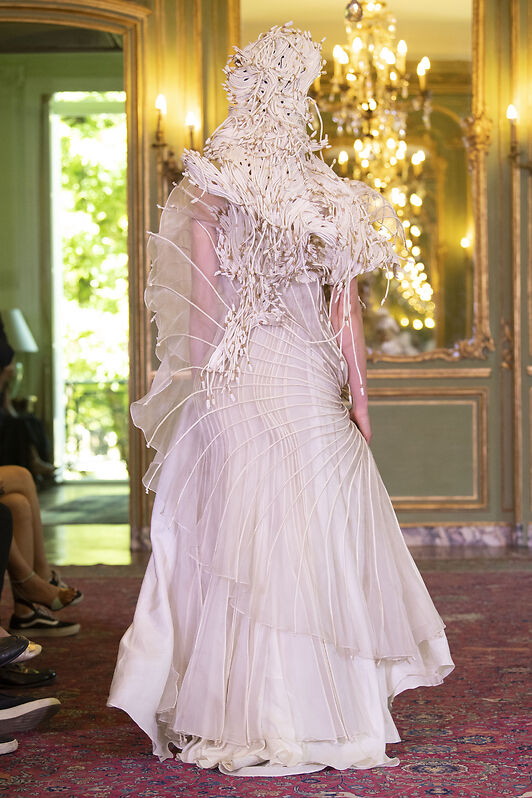 White Heavy Corded Dress