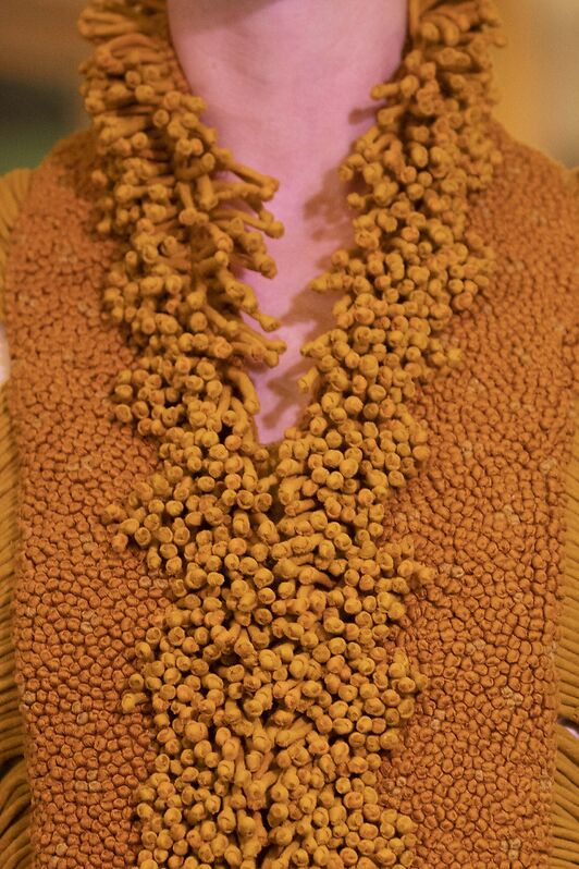 Mustard Mogra Corded Dress