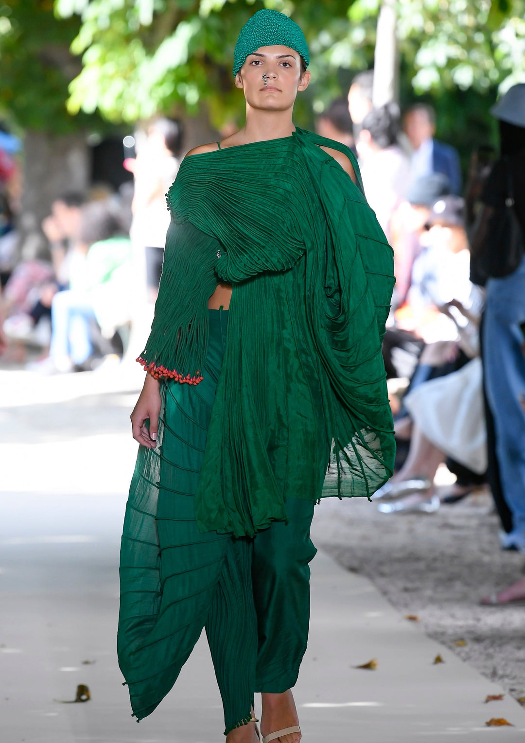 Asymmetrical Corded Trousers