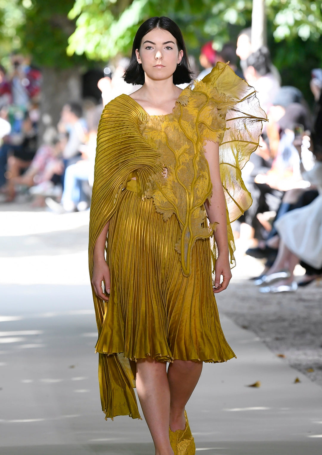 Mustard Coral Top and Skirt Set