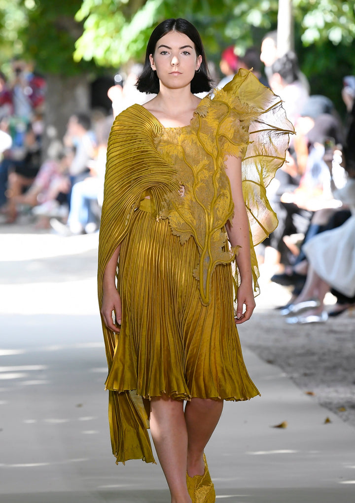 Mustard Coral Top and Skirt Set