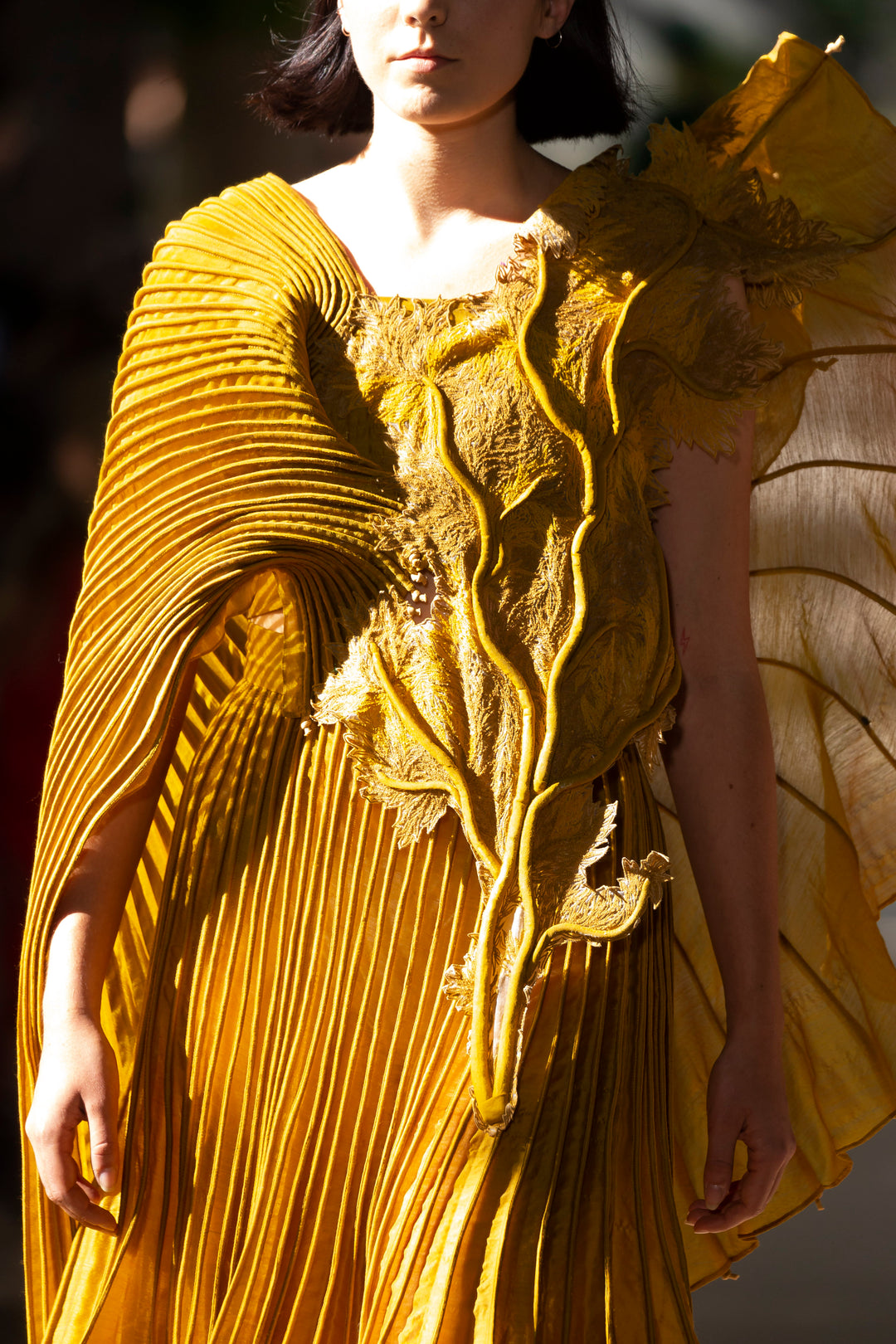 Mustard Coral Top and Skirt Set