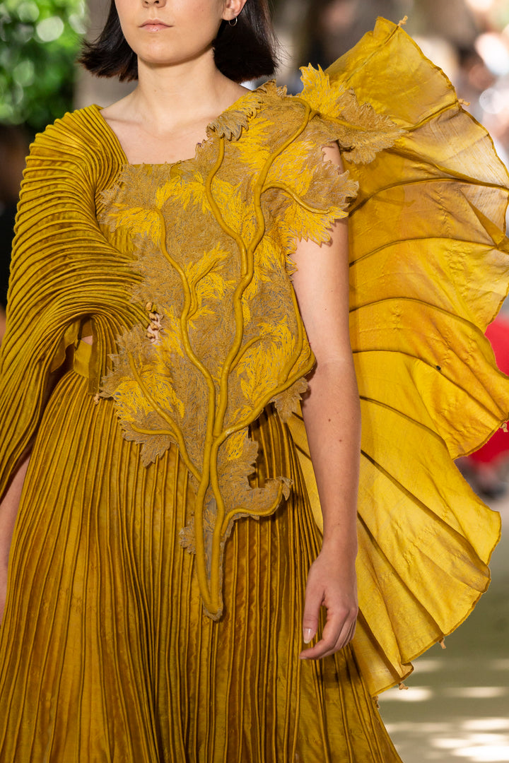 Mustard Coral Top and Skirt Set