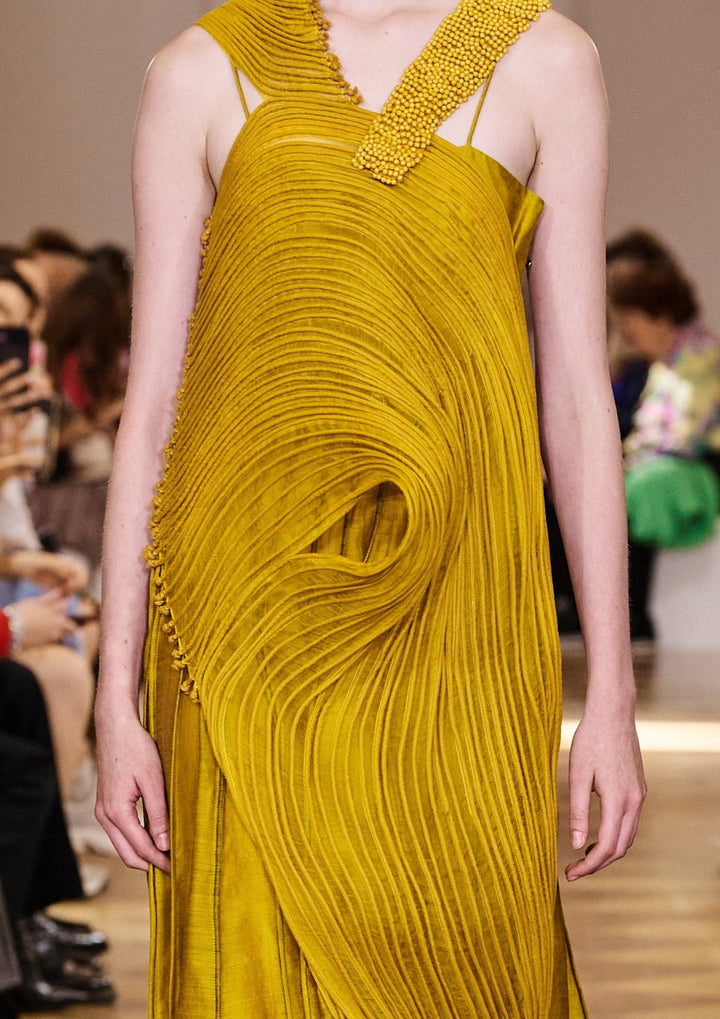 Mustard Yellow Corded Top with skirt