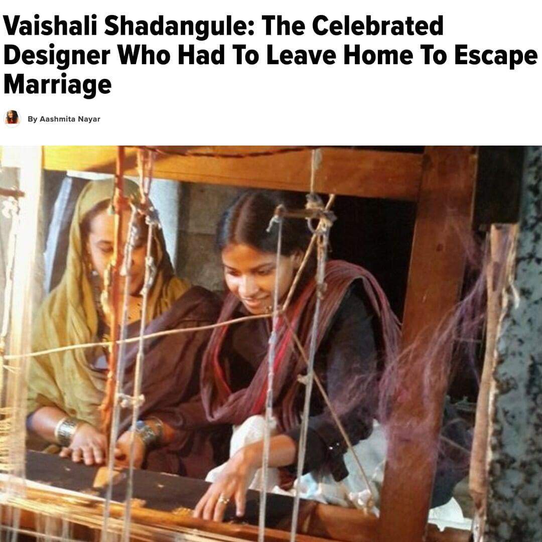 Vaishali Shadangule: The Celebrated Designer Who Had To Leave Home To Escape Marriage