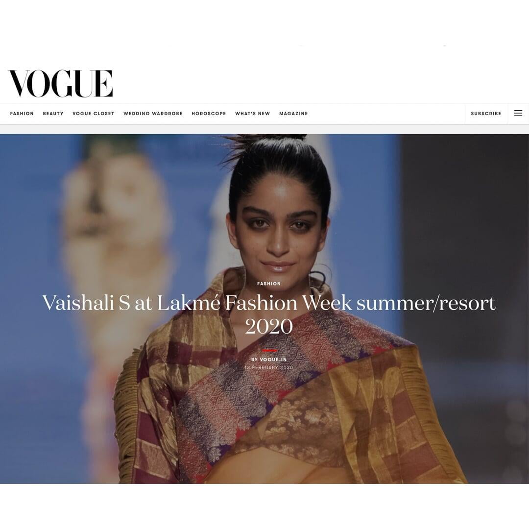 Vaishali s at Lakme' fashion week summer/resort 2020