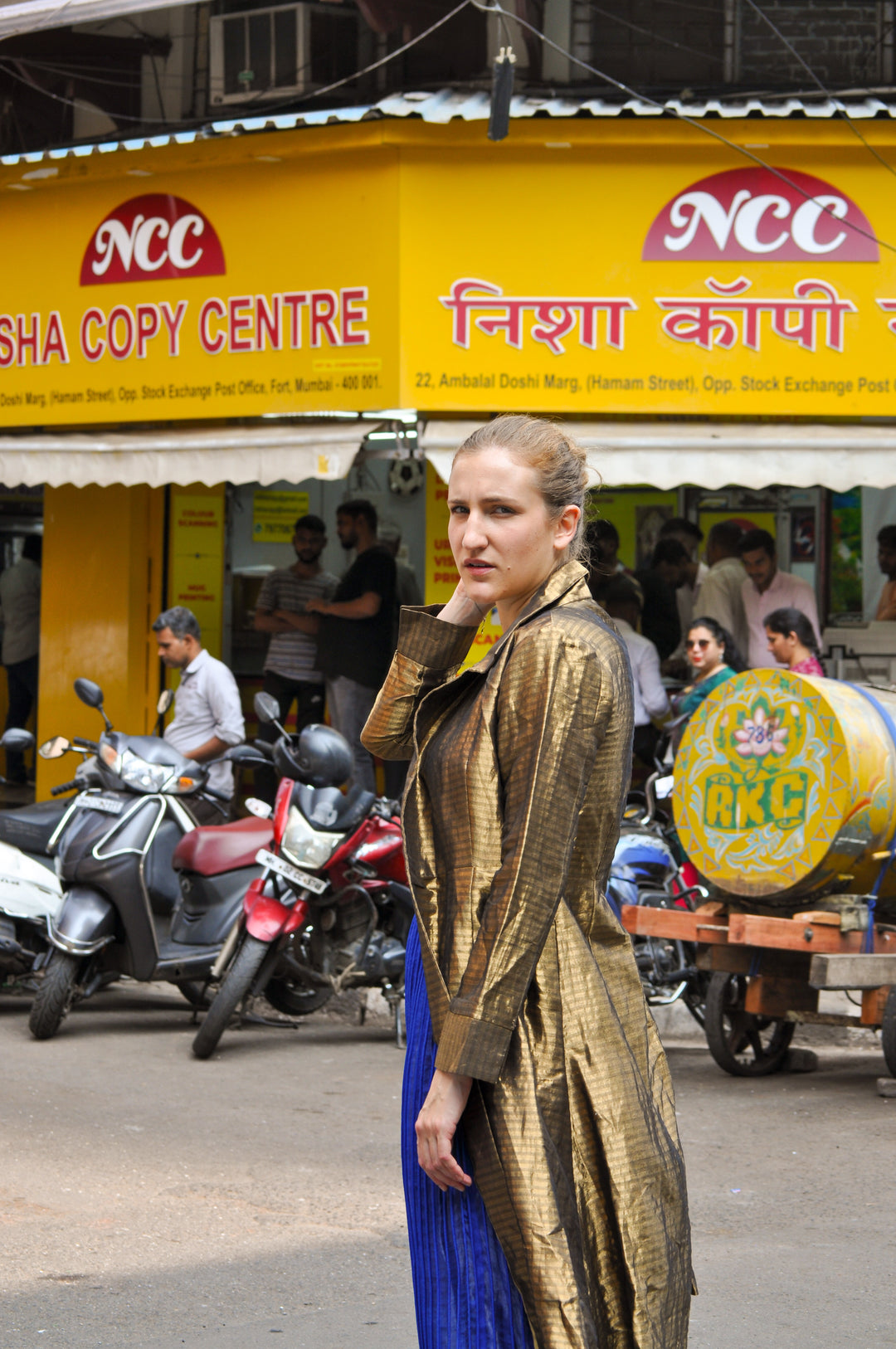 Metallic Gold Trench Coat