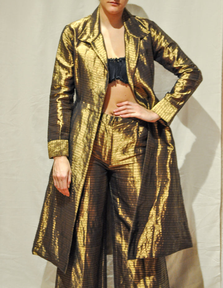 Metallic Gold Trench Coat