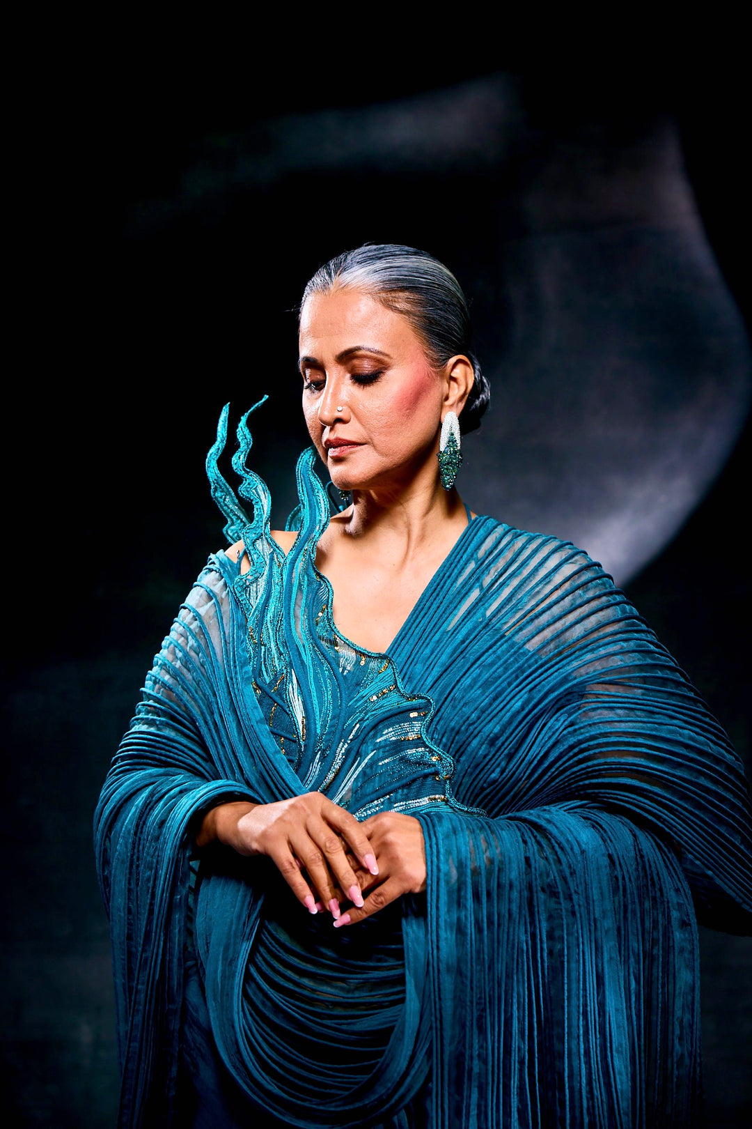 BLUE HAZE SAREE SET