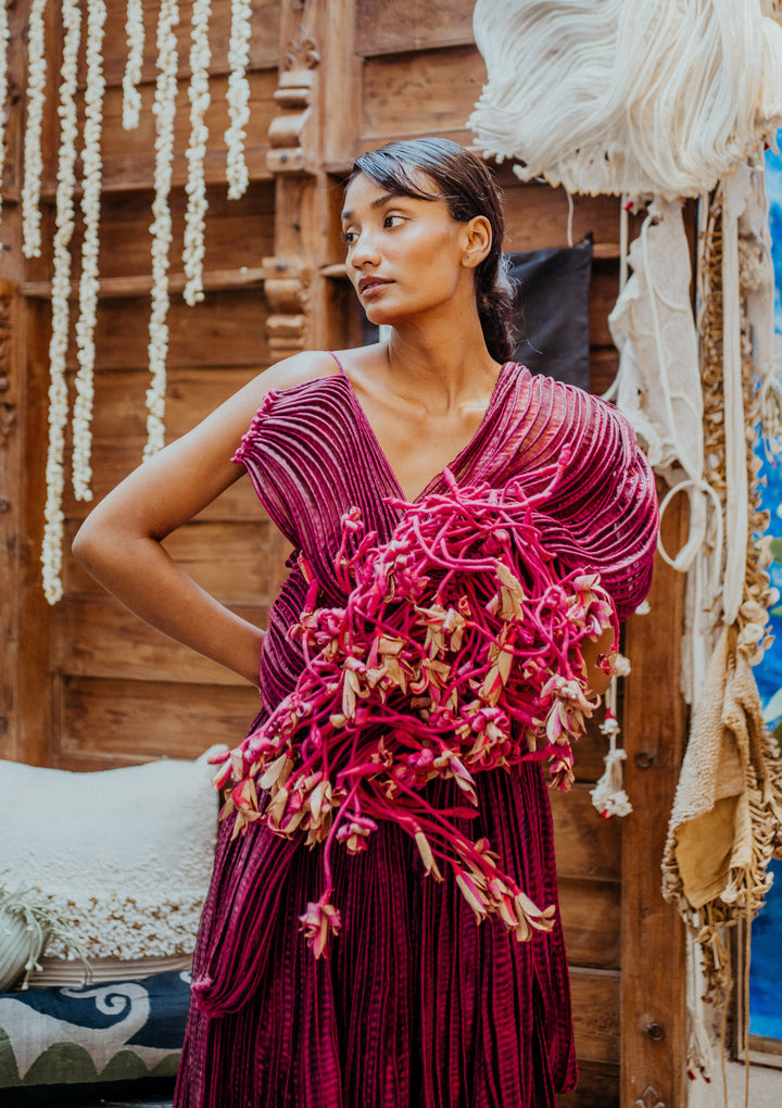 Abyss 3D Flower Projected Dress