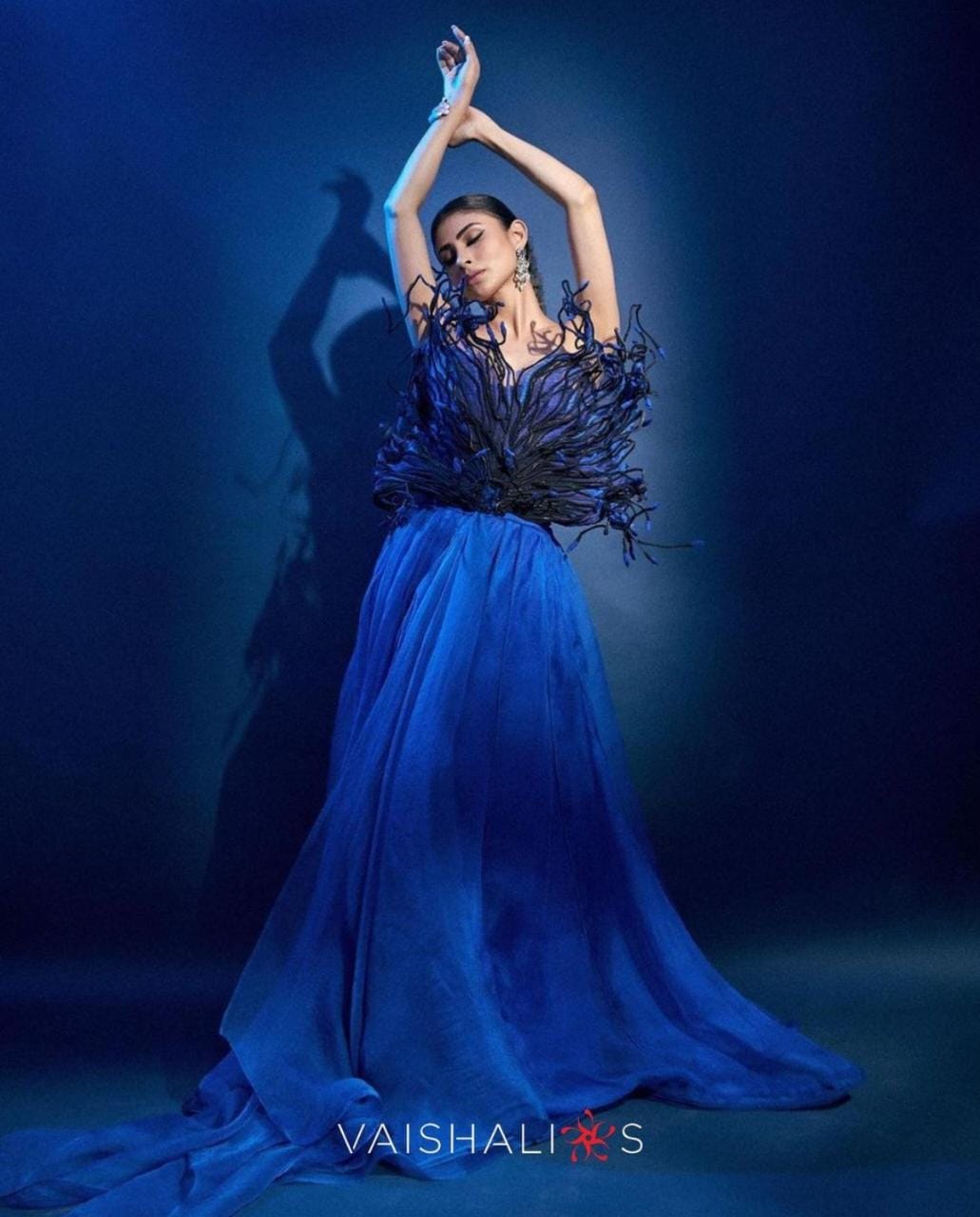Cobalt Blue Coral Gown VAISHALI S Cobalt Blue Coral Gown VAISHALI S