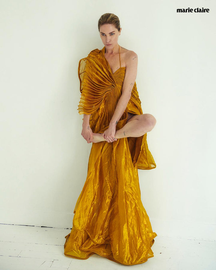 Abyss Asymmetric Draped Gown