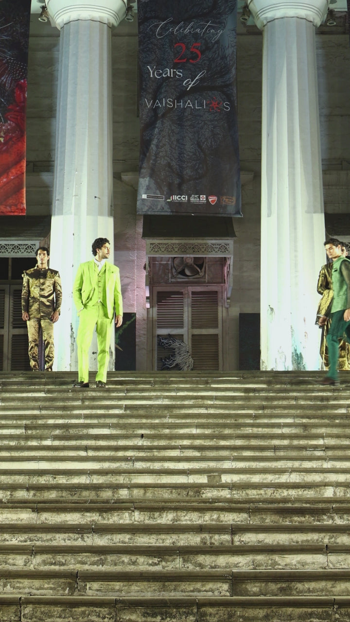 DEEP MOSS BANDHGALA SET