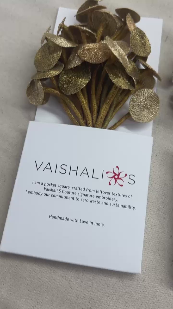 Mushroom Embroidered Pocket Square