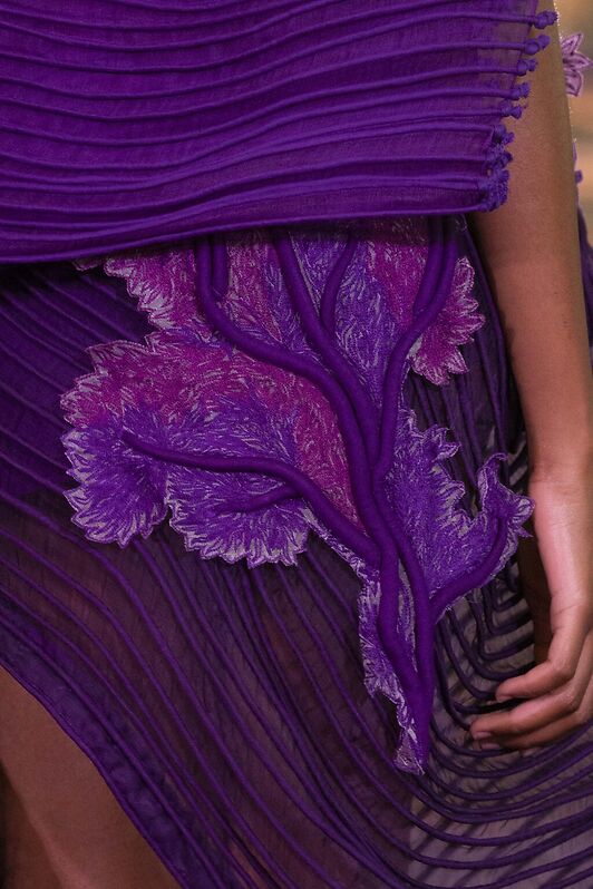 Purple Coral Corded Dress