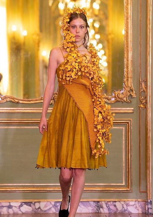 Mustard Corded Dress