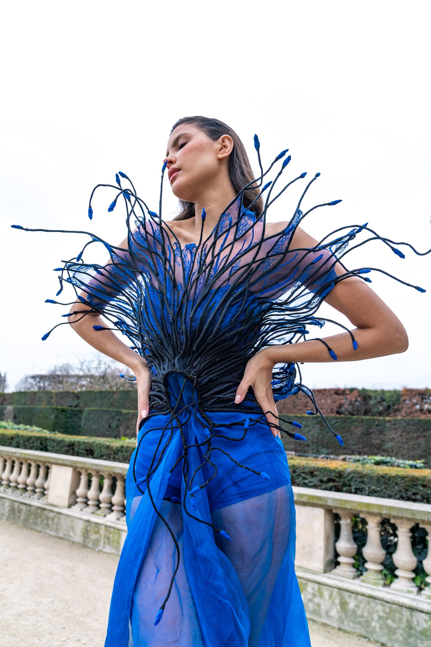 Cobalt Blue Coral Dress
