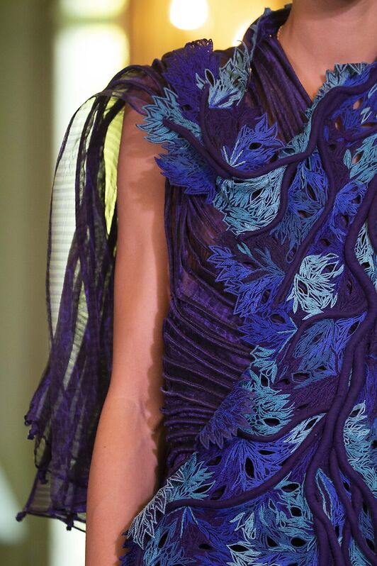 Blue and Violet Coral Corded Dress