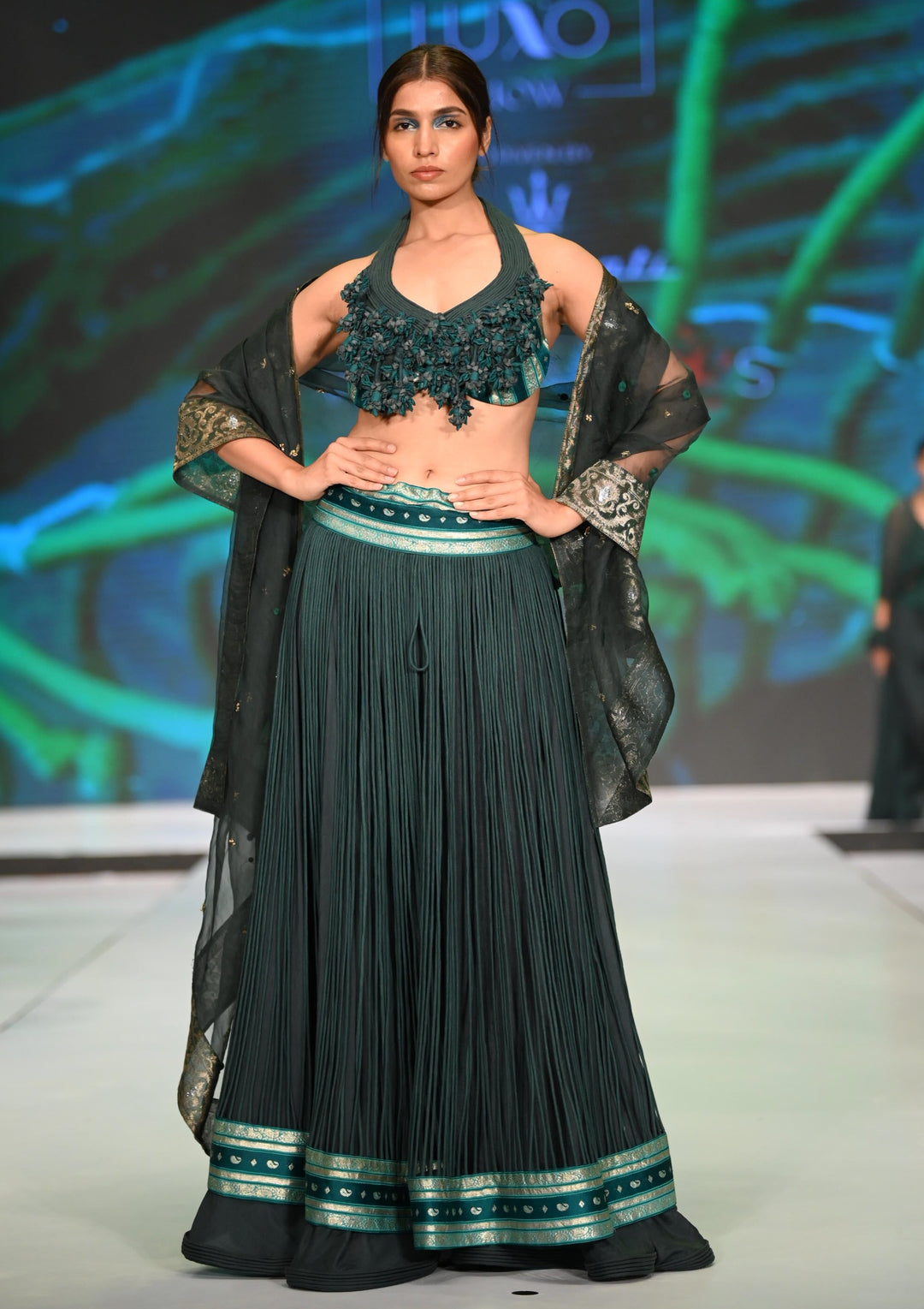 Forest Green Lehenga Set